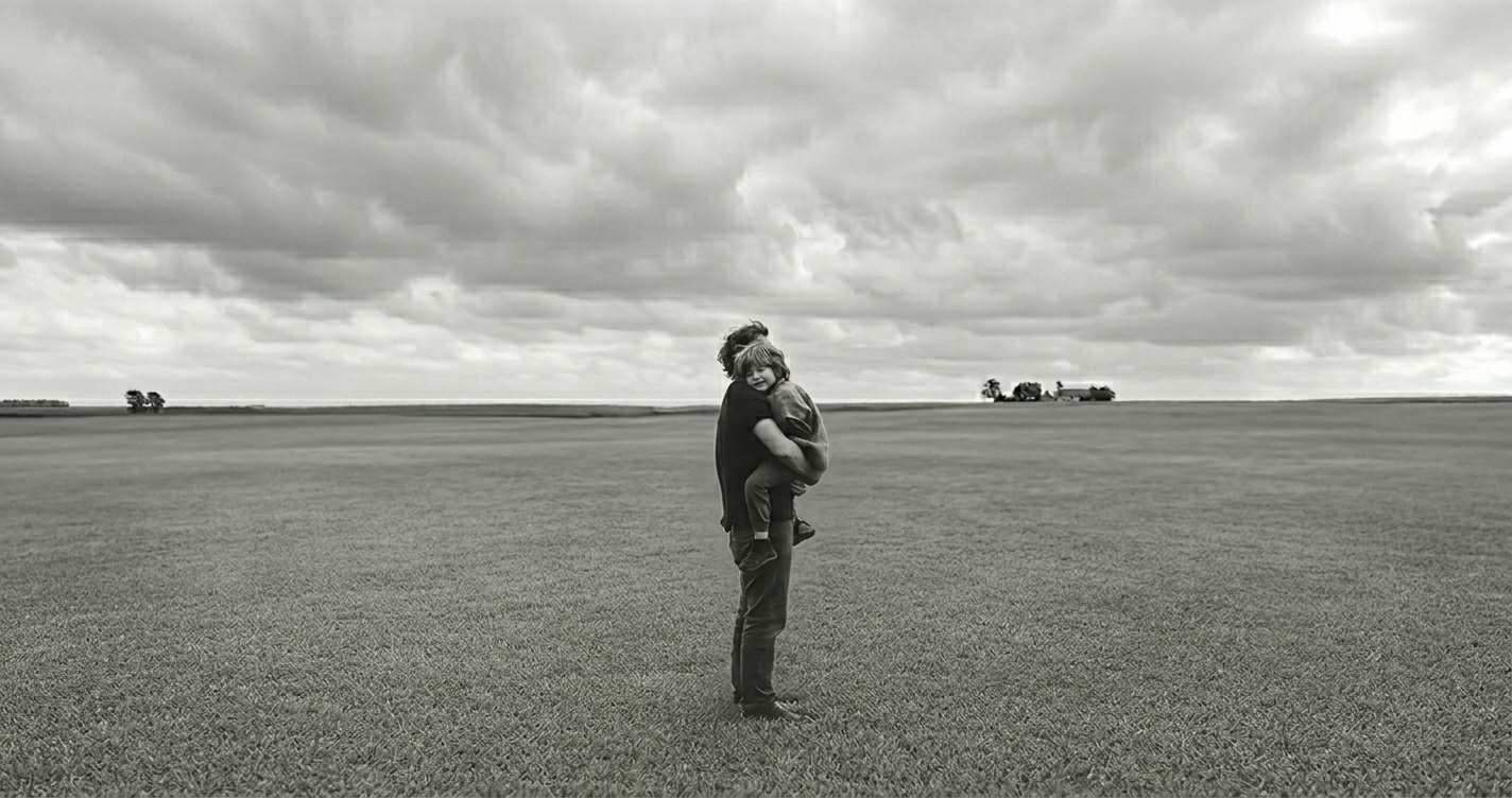 Parent calmly sitting near a child during a tantrum, offering steady presence